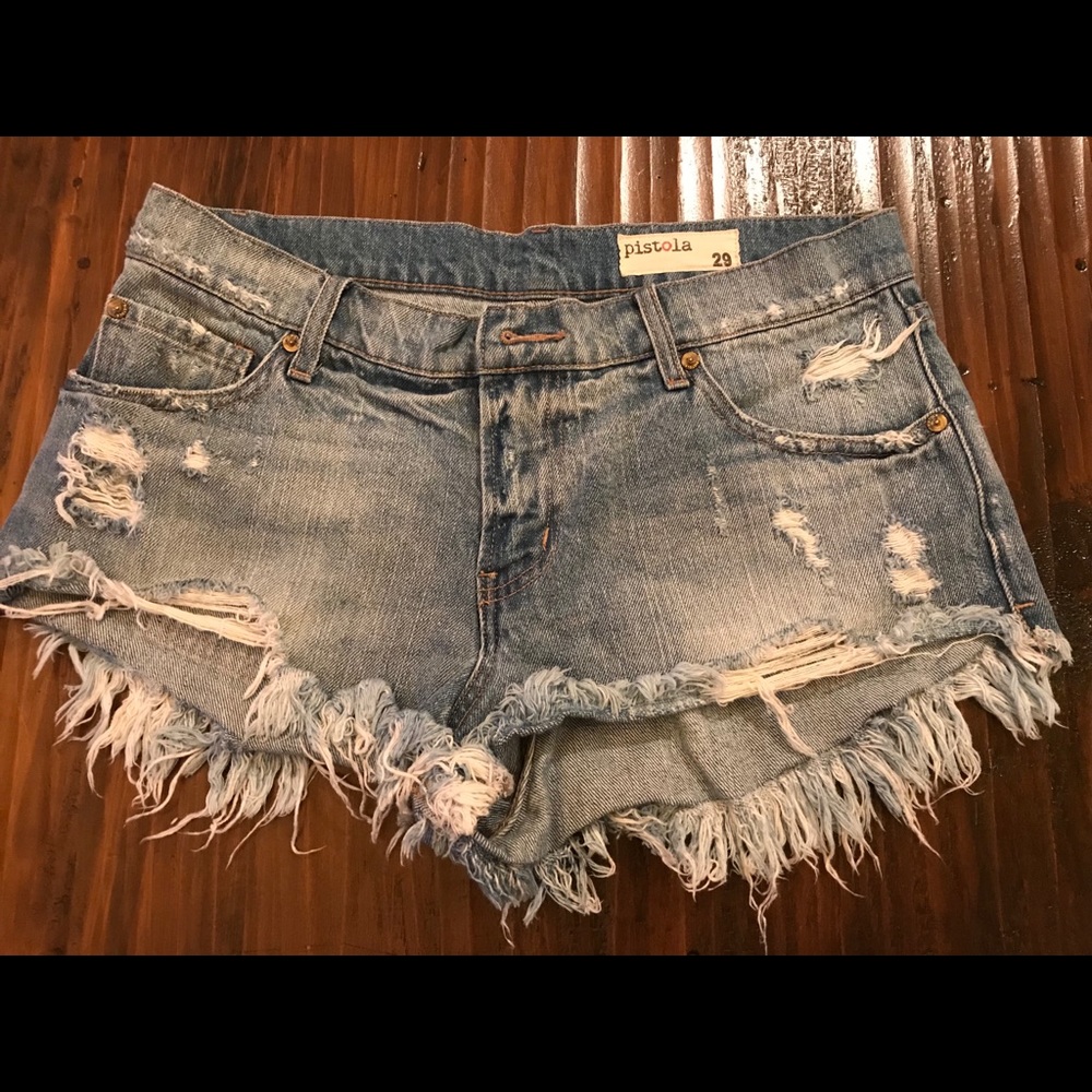 Pistola distressed shorts